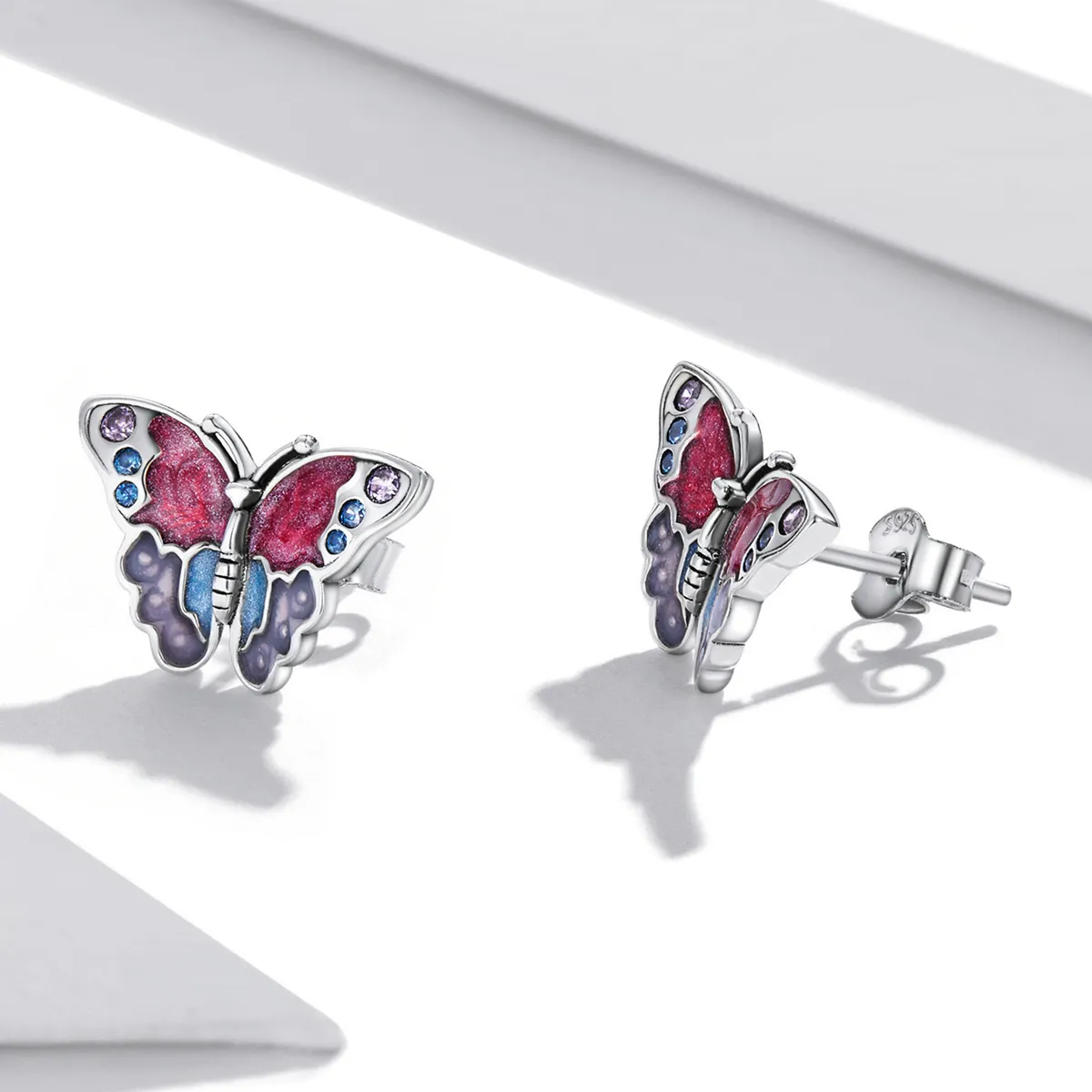 PANDORA Style Retro Butterfly Stud Earrings - SCE1332