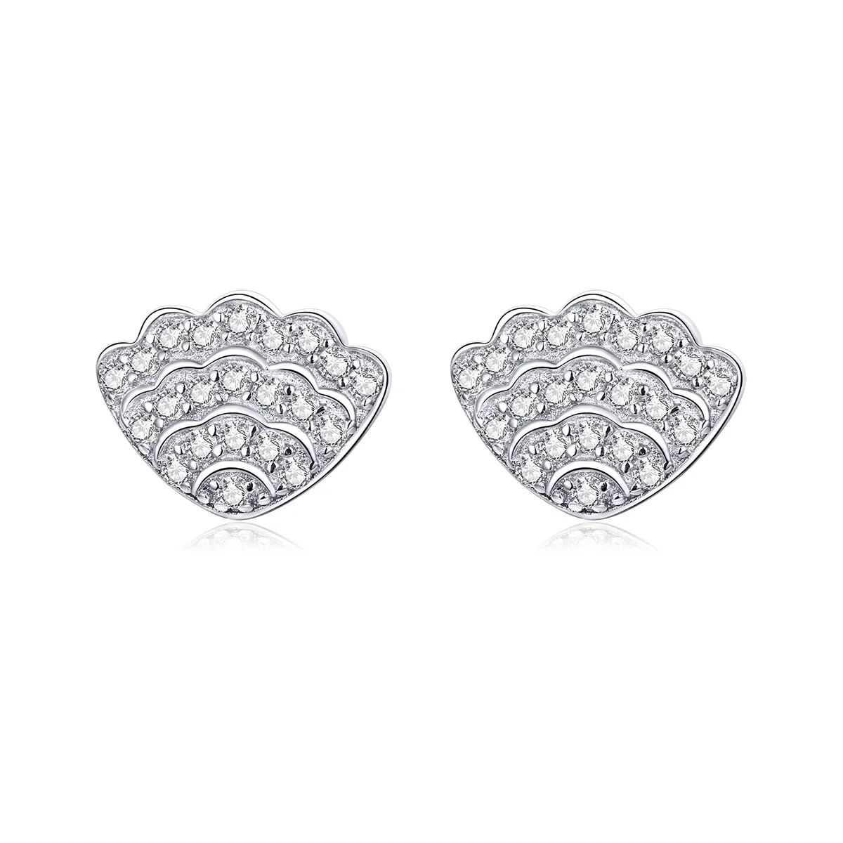 PANDORA Style Romantic Shell Stud Earrings - BSE342