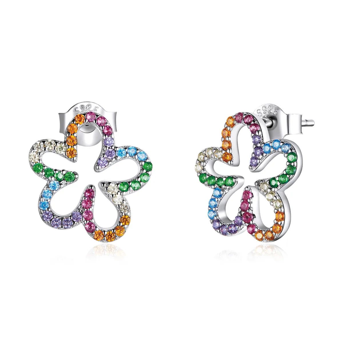 PANDORA Style Seven-Colored Flowers Stud Earrings - BSE487