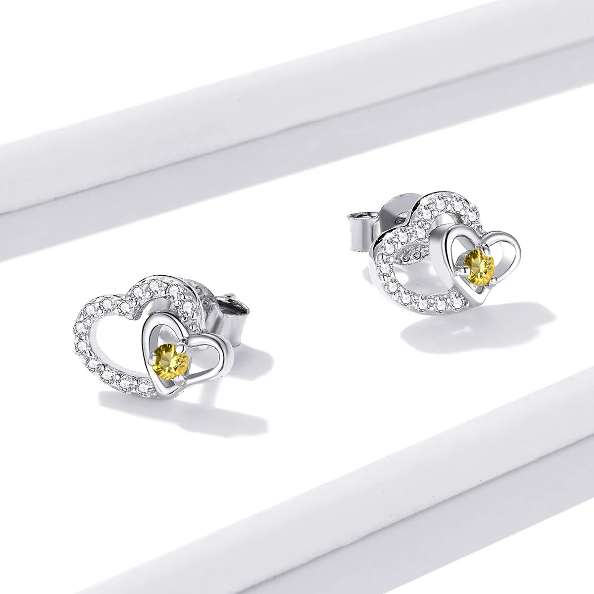 PANDORA Style Shine Love Stud Earrings - BSE528