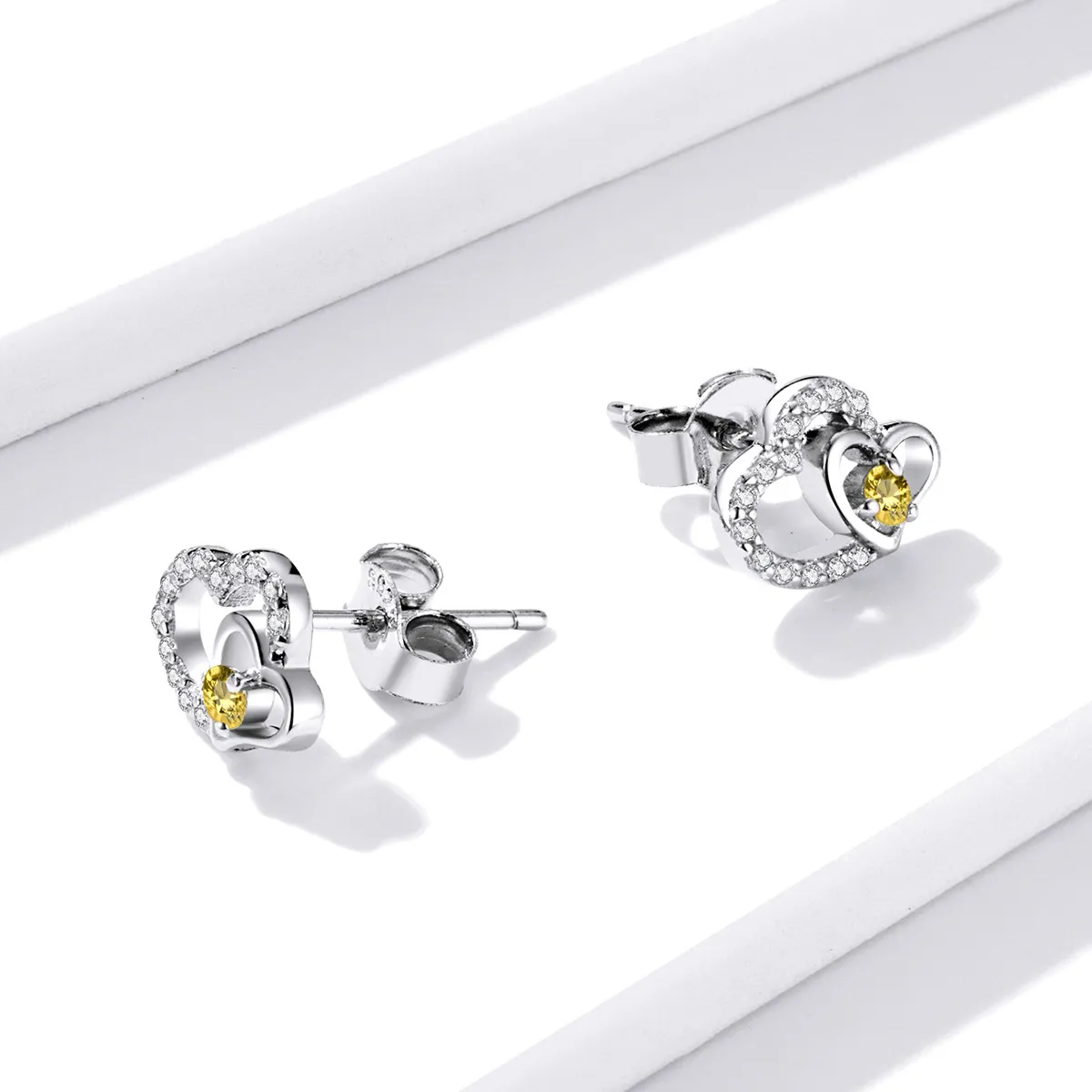 PANDORA Style Shine Love Stud Earrings - BSE528