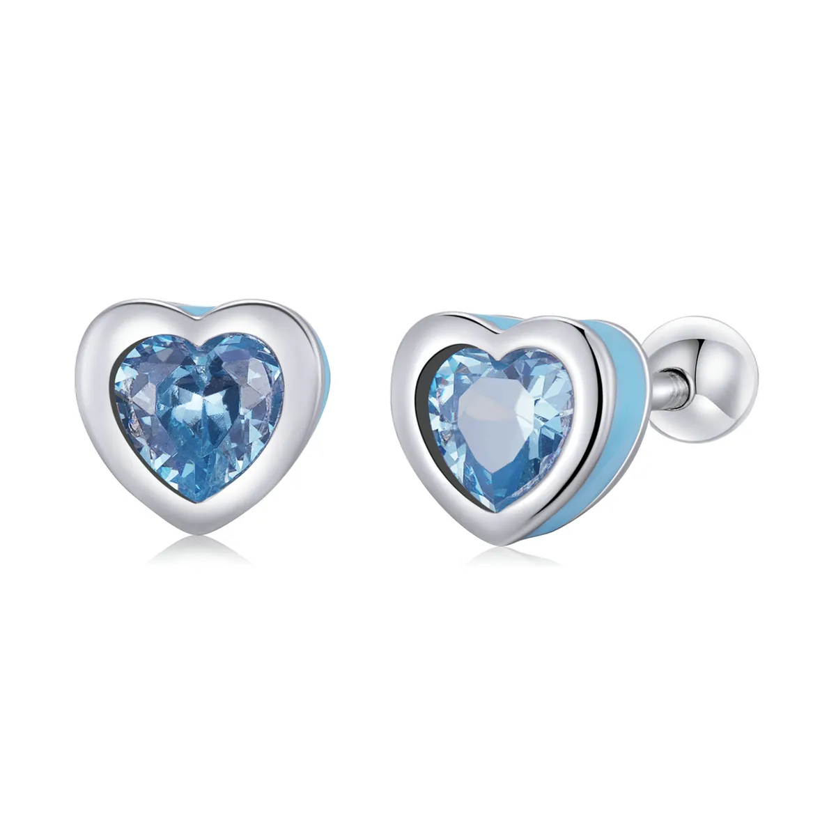 pandora style simple love stud earrings sce1352 lb