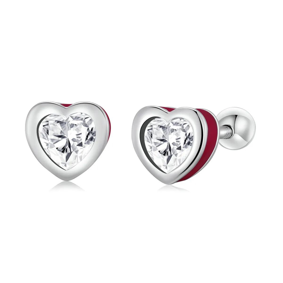 PANDORA Style Simple Love Stud Earrings - SCE1352-VT