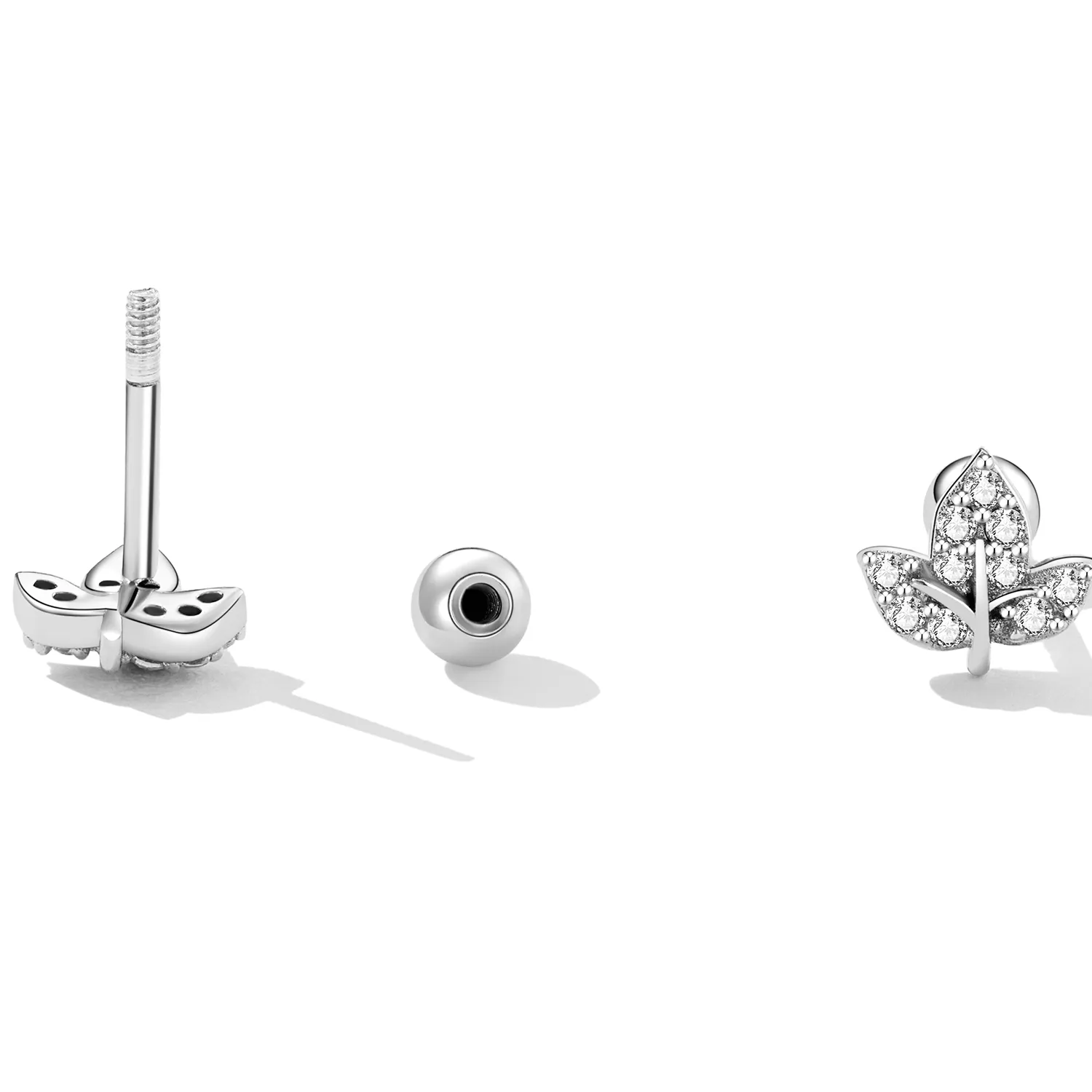 PANDORA Style Small Leaves Stud Earrings - SCE1459