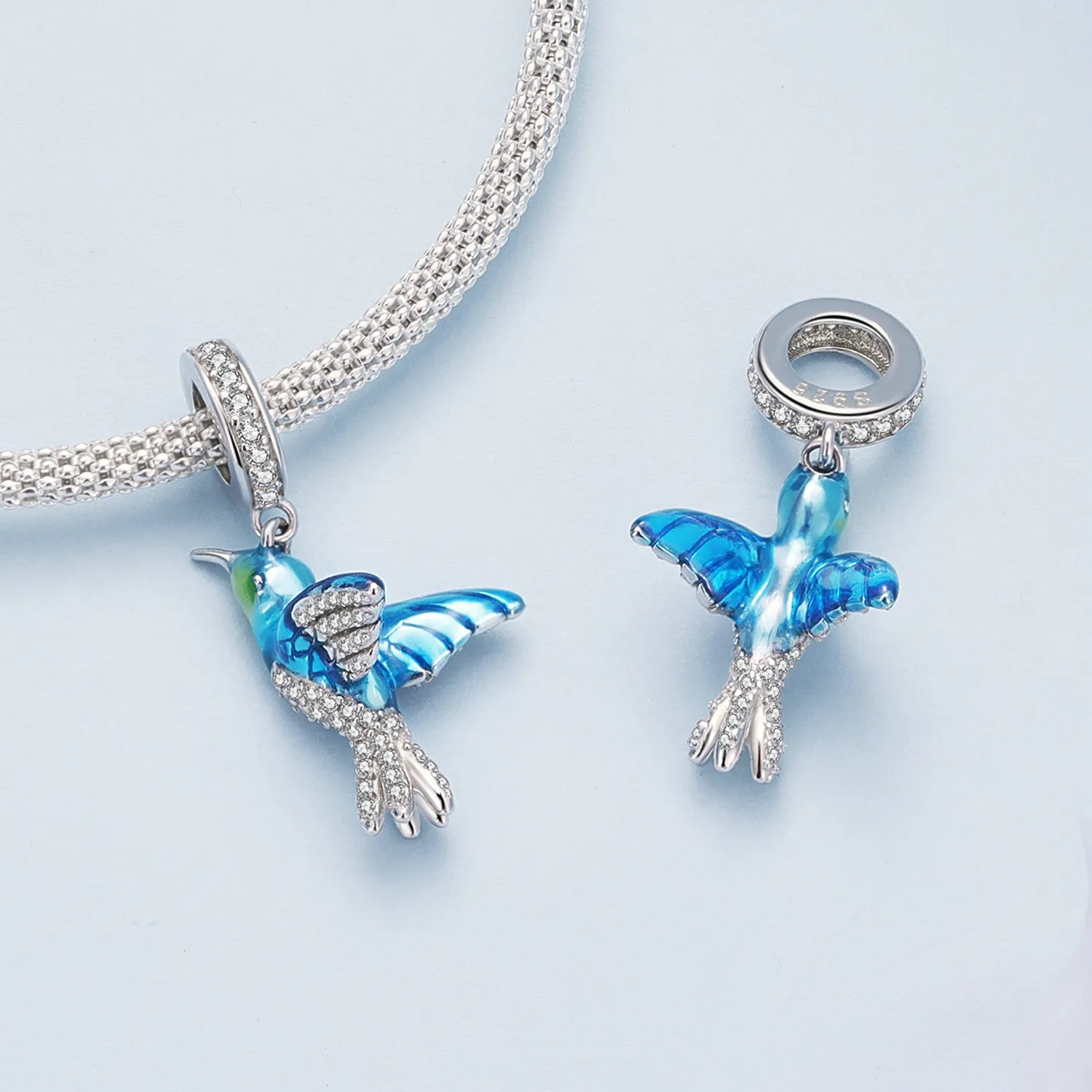 Kingfisher Pendant Charm in the Pandora style - BSC858