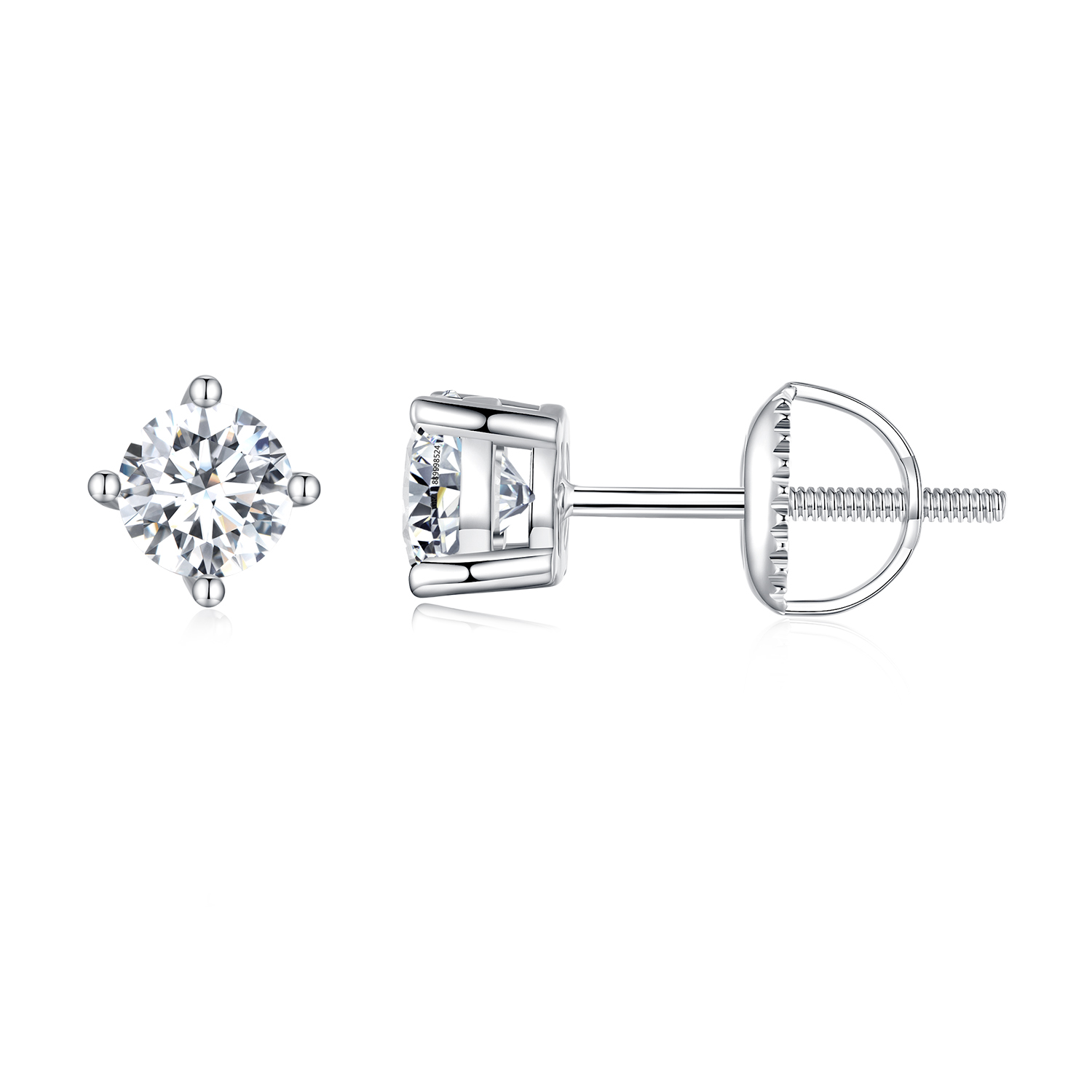 pandora style 0.5 carat four claw moissanite stud earrings mse003 s