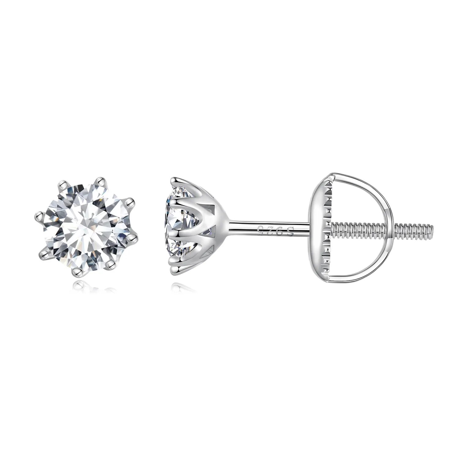 Pandora Style 0.5 Carat Moissanite Hoops Earrings - MSE019-S