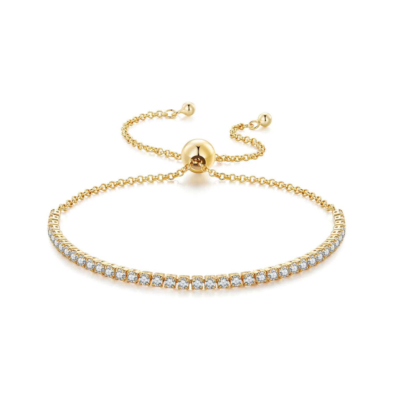 Pandora Style Affectionately Gold Plated Bracelet - SCB029-B