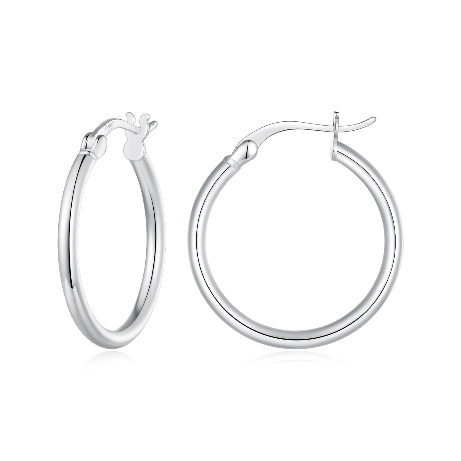 pandora style big circle hoops earrings sce1608 l