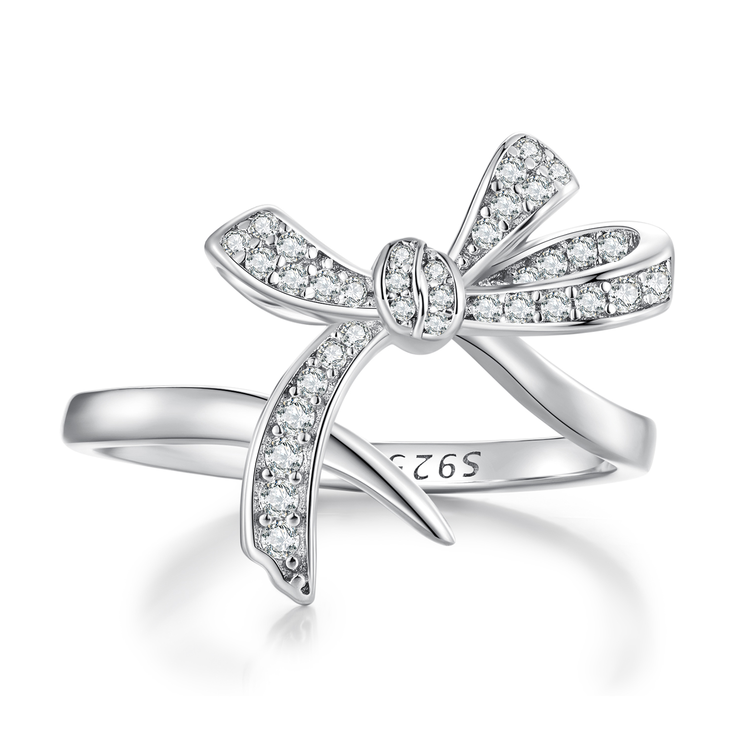 pandora style bow tie open ring bsr435