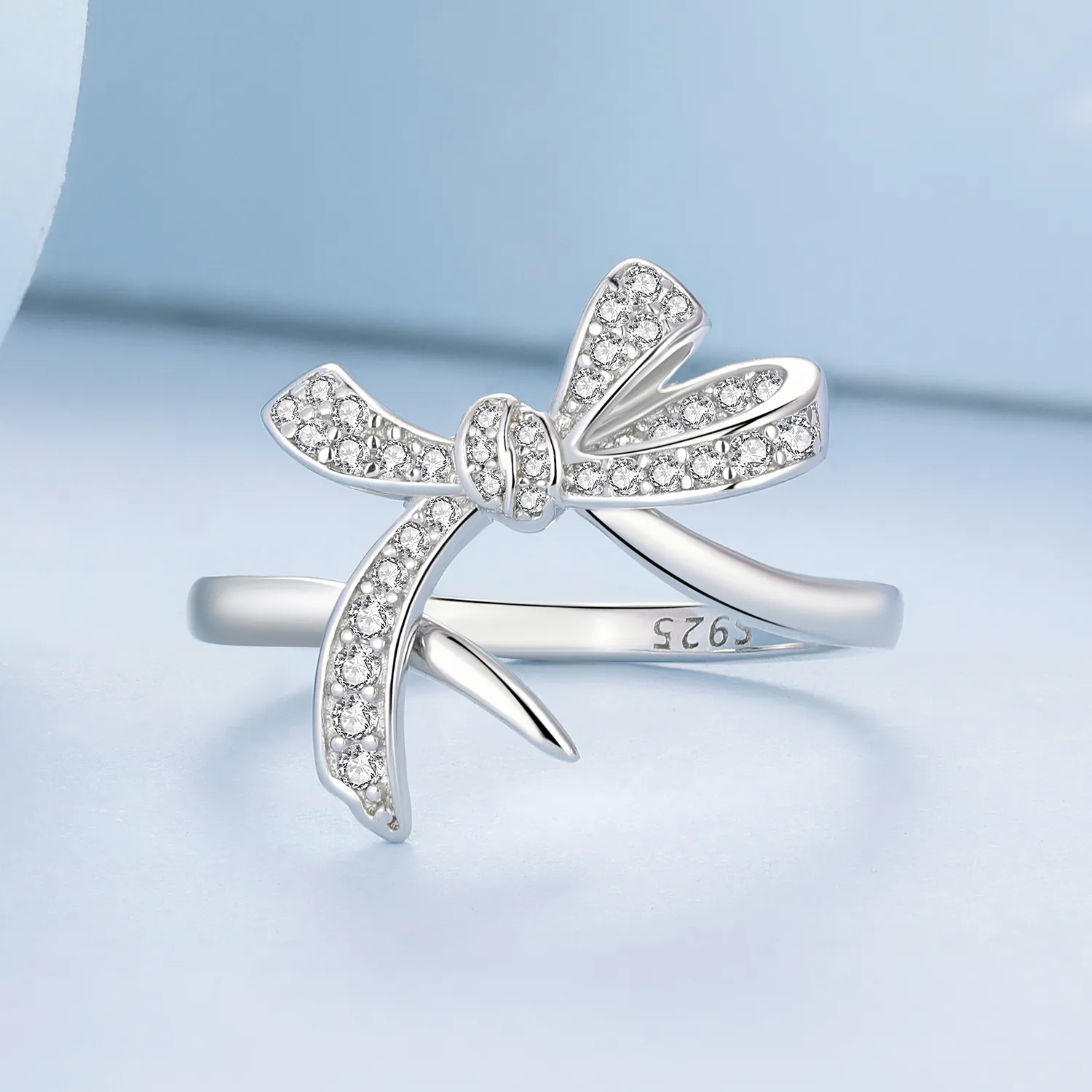 Pandora Style Bow Tie Open Ring - BSR435