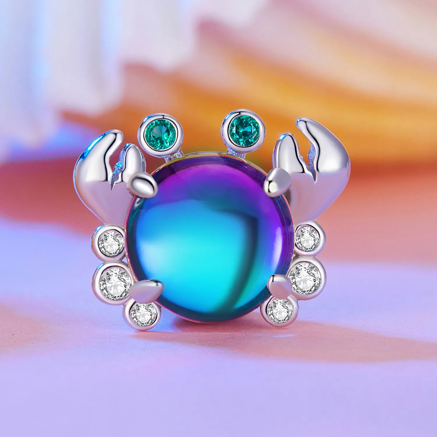 Pandora Style Colorful Crab Charm - BSC848