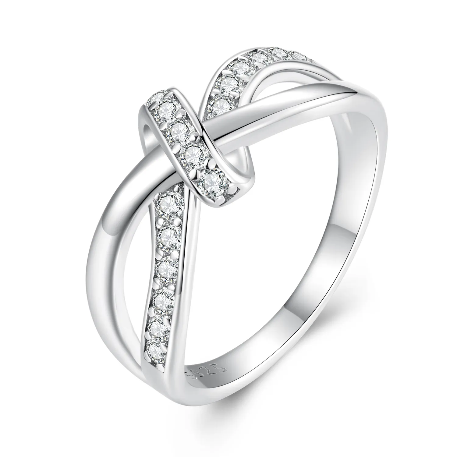 pandora style cross wound moissanite ring msr031