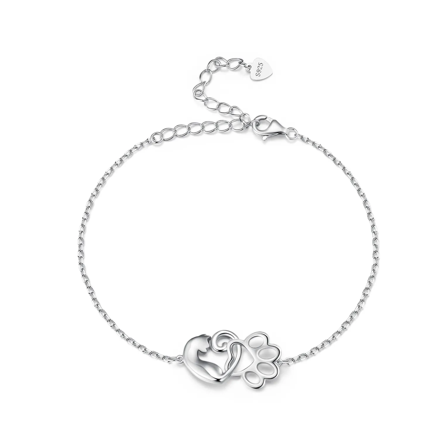 Pandora Style Cute Cat Bracelet - SCB253