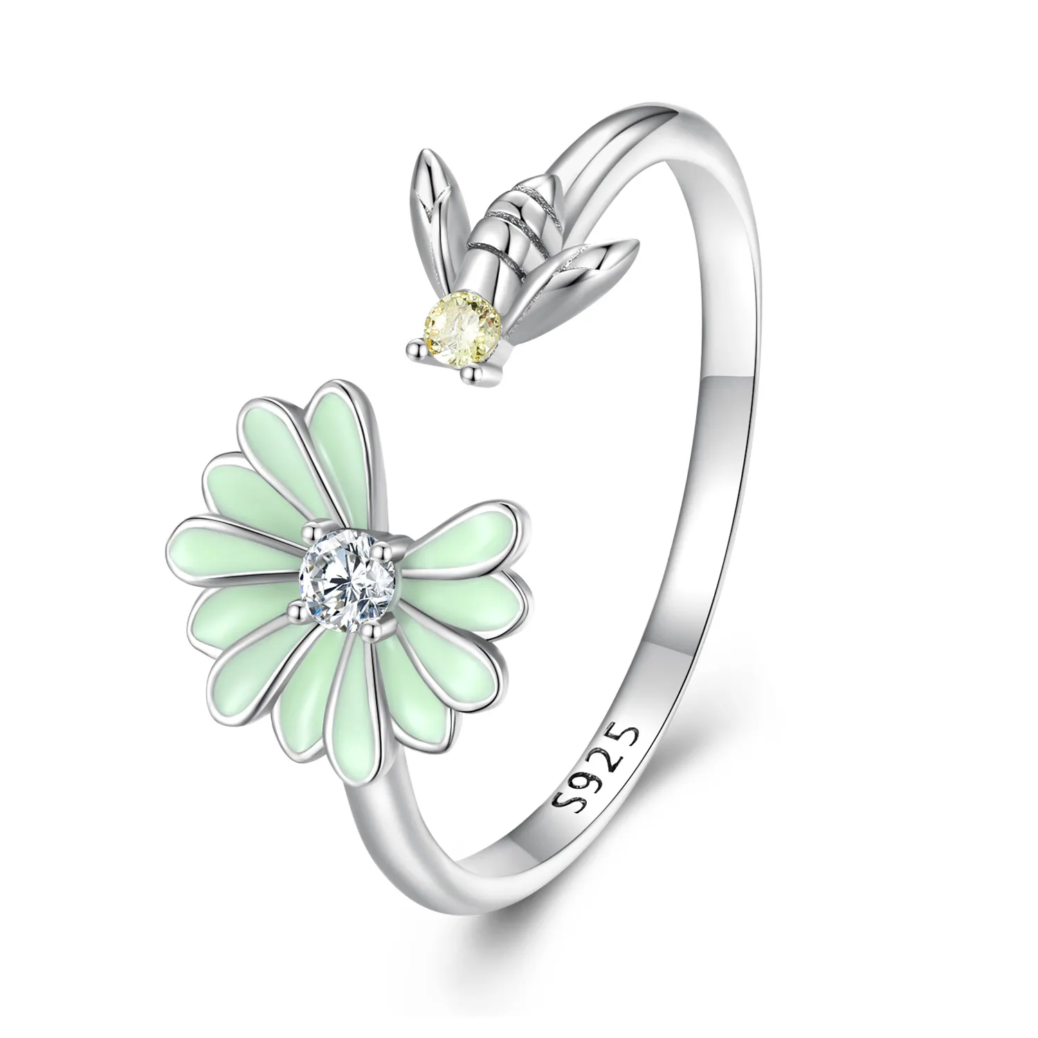 Pandora Style Daisy Bee Open Ring - SCR929