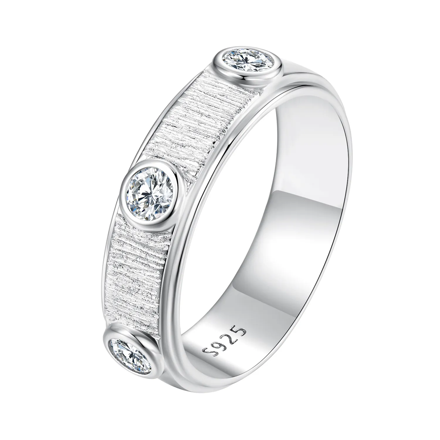 pandora style delicate moissanite band ring for men msr032