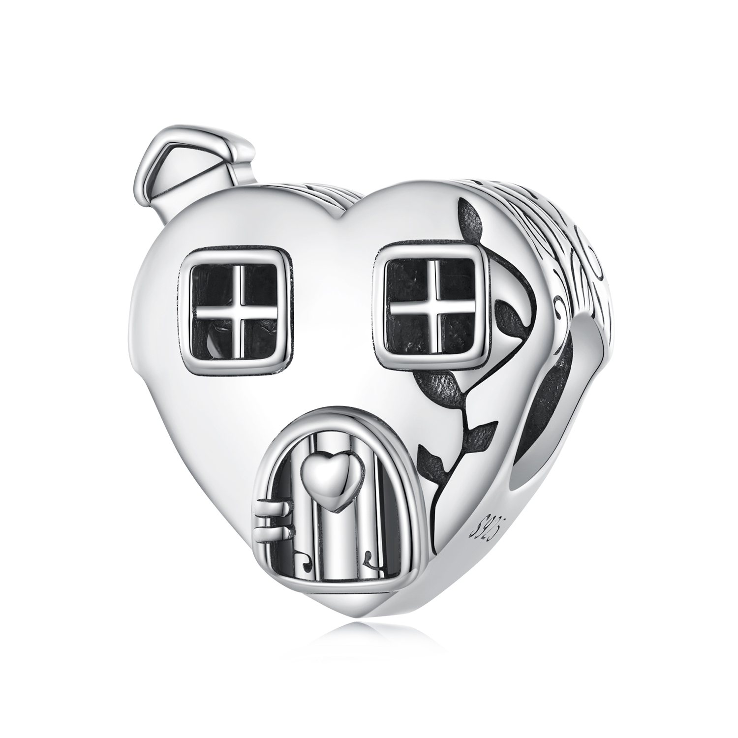pandora style heart shaped house charm bsc871