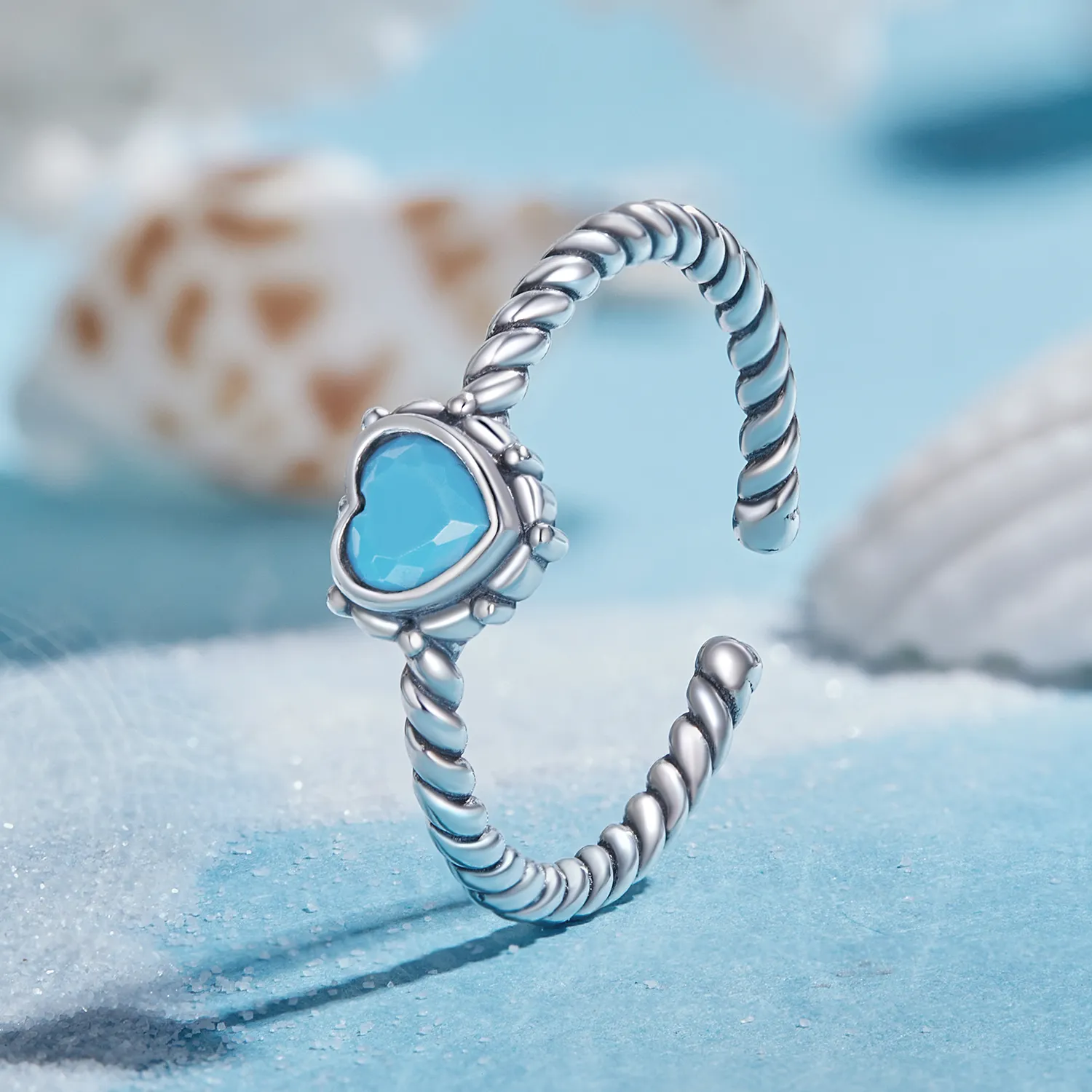 Pandora Style Heart-Shaped Open Ring - SCR927