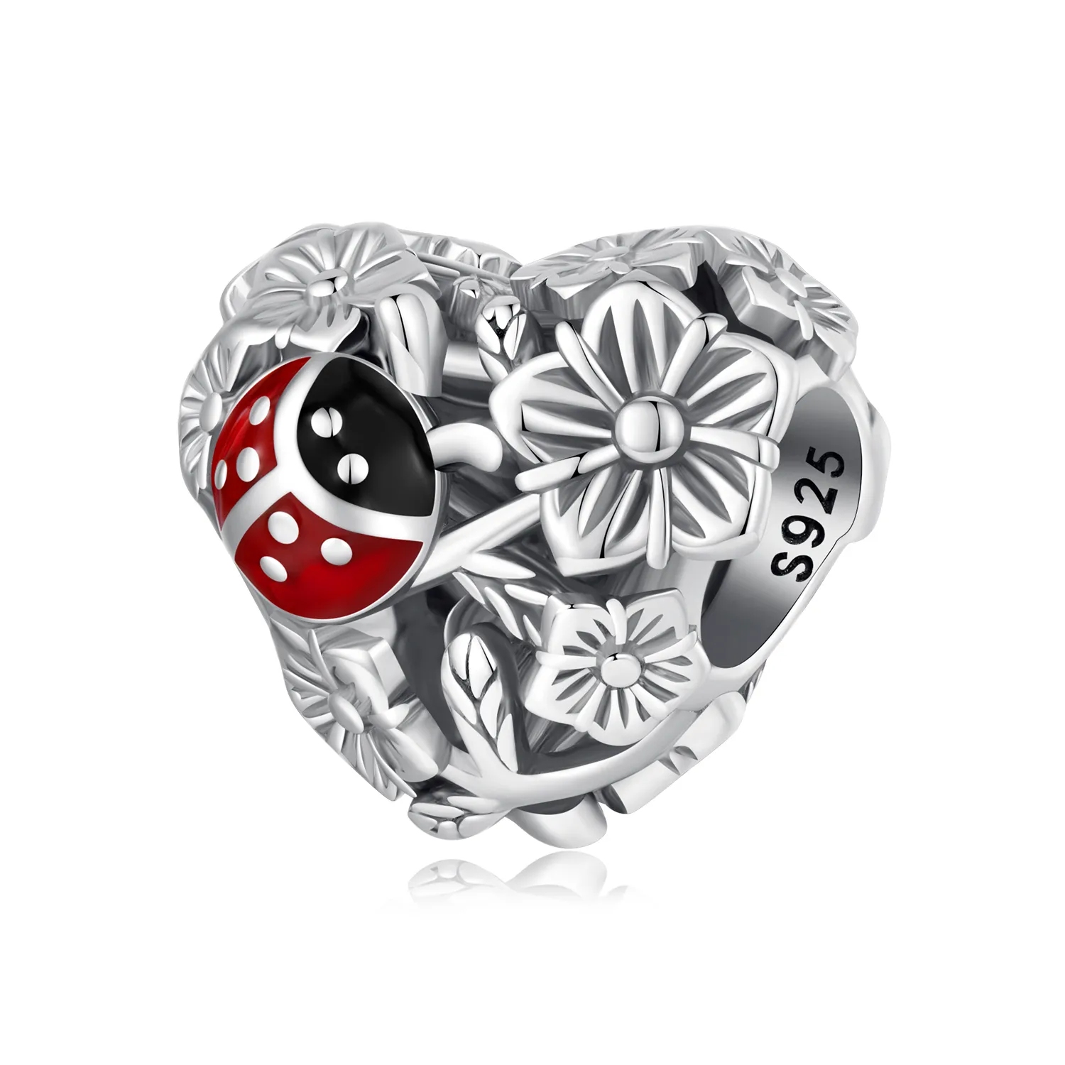 pandora style lucky ladybug charm scc2524