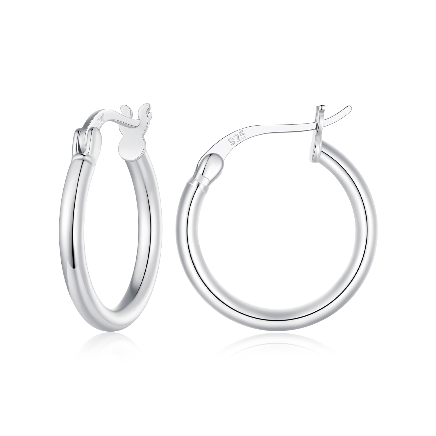 pandora style medium circle hoops earrings sce1608 m