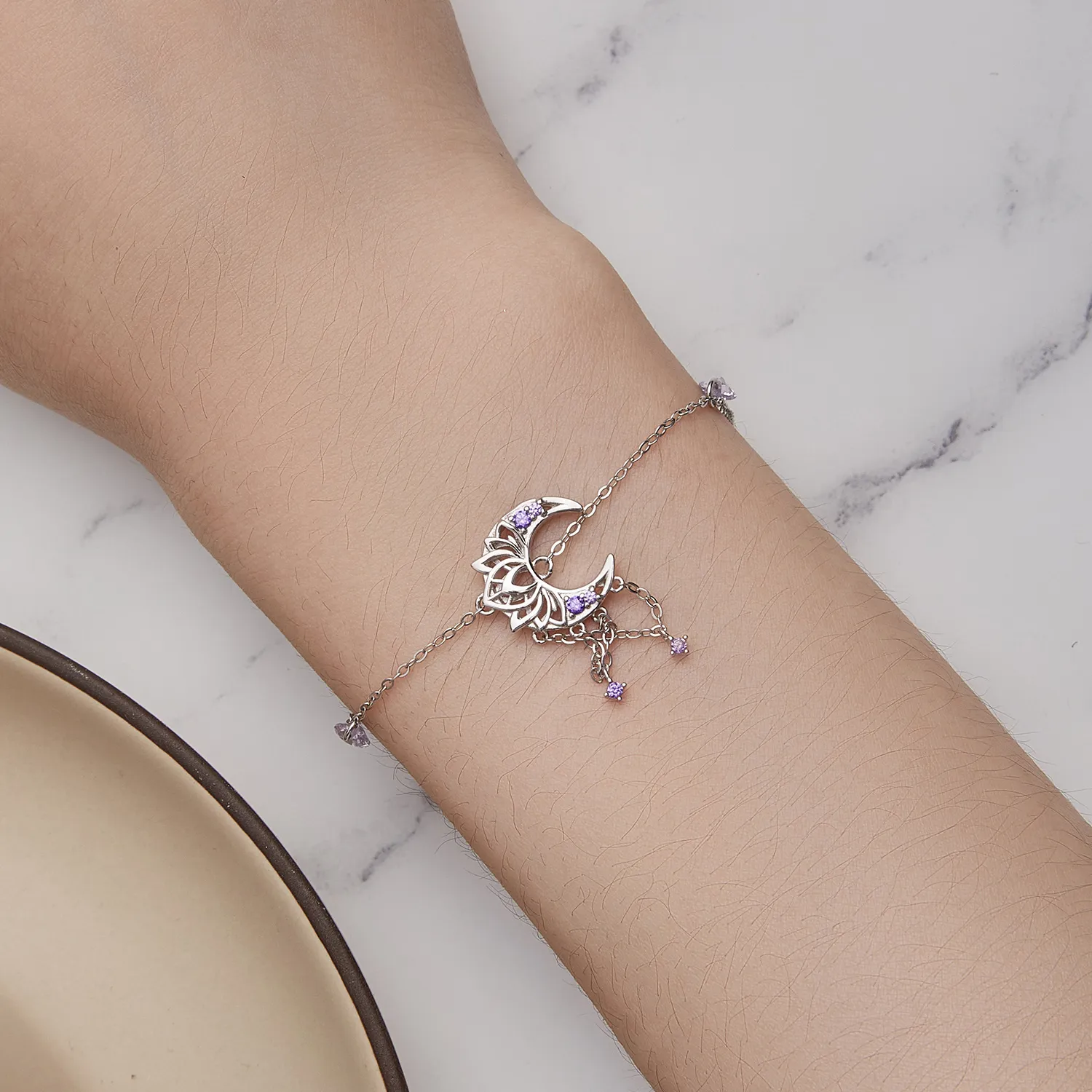 Pandora Style Moon Dream Catcher Bracelet - BSB125