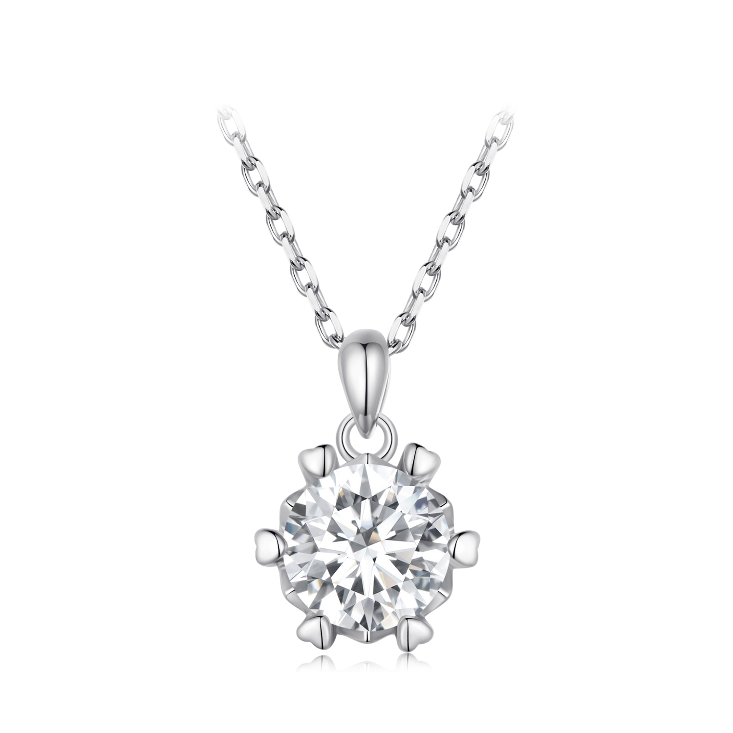 pandora style necklace adorned with a luxurious moissanite msn006 a