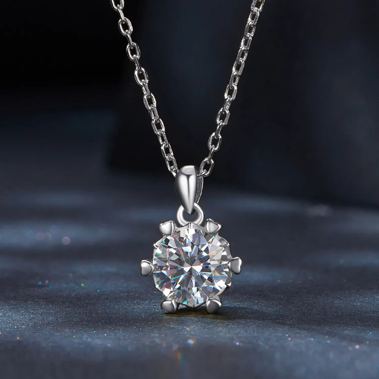 Pandora Style Necklace adorned with a luxurious Moissanite - MSN006-A