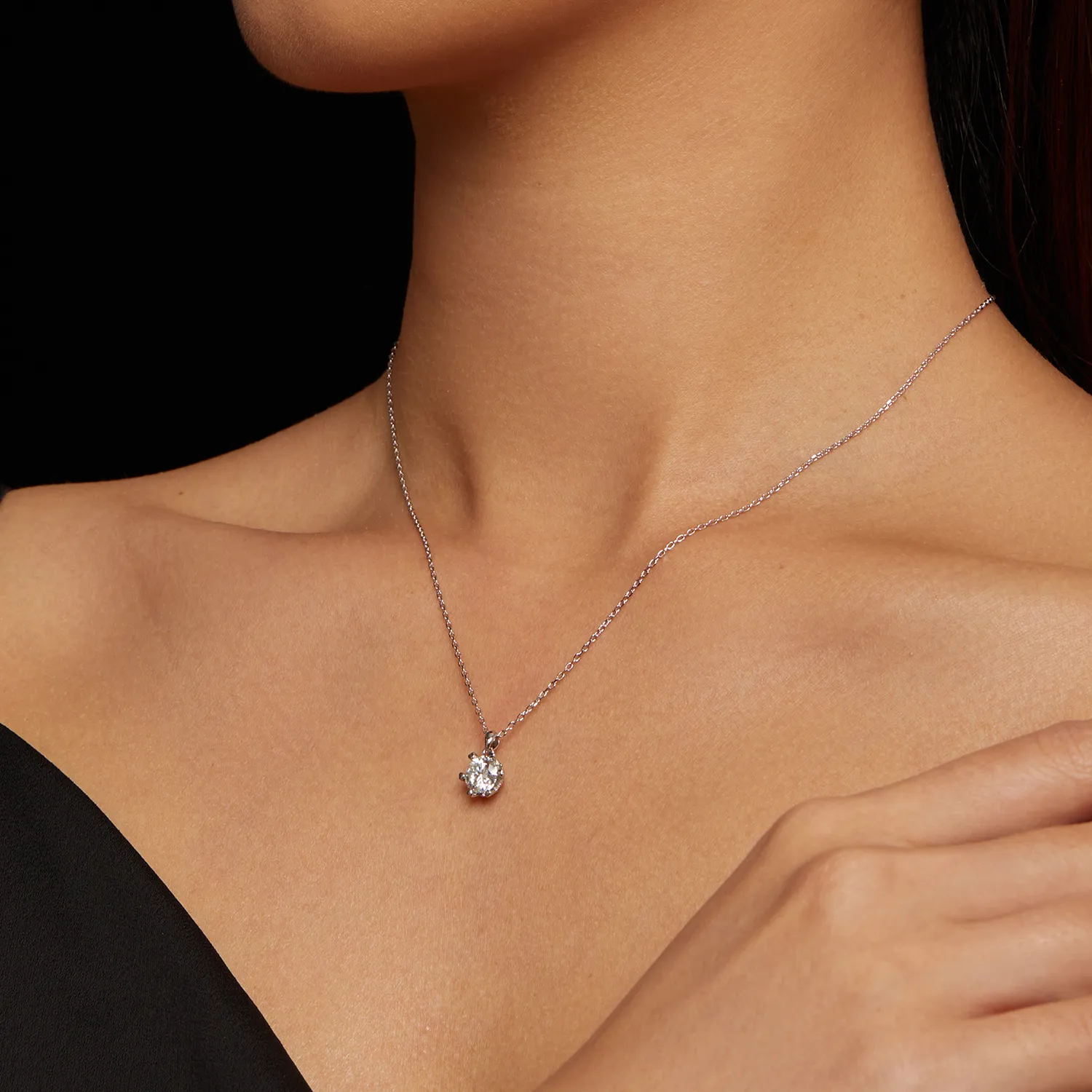 Pandora Style Necklace adorned with a luxurious Moissanite - MSN006-A