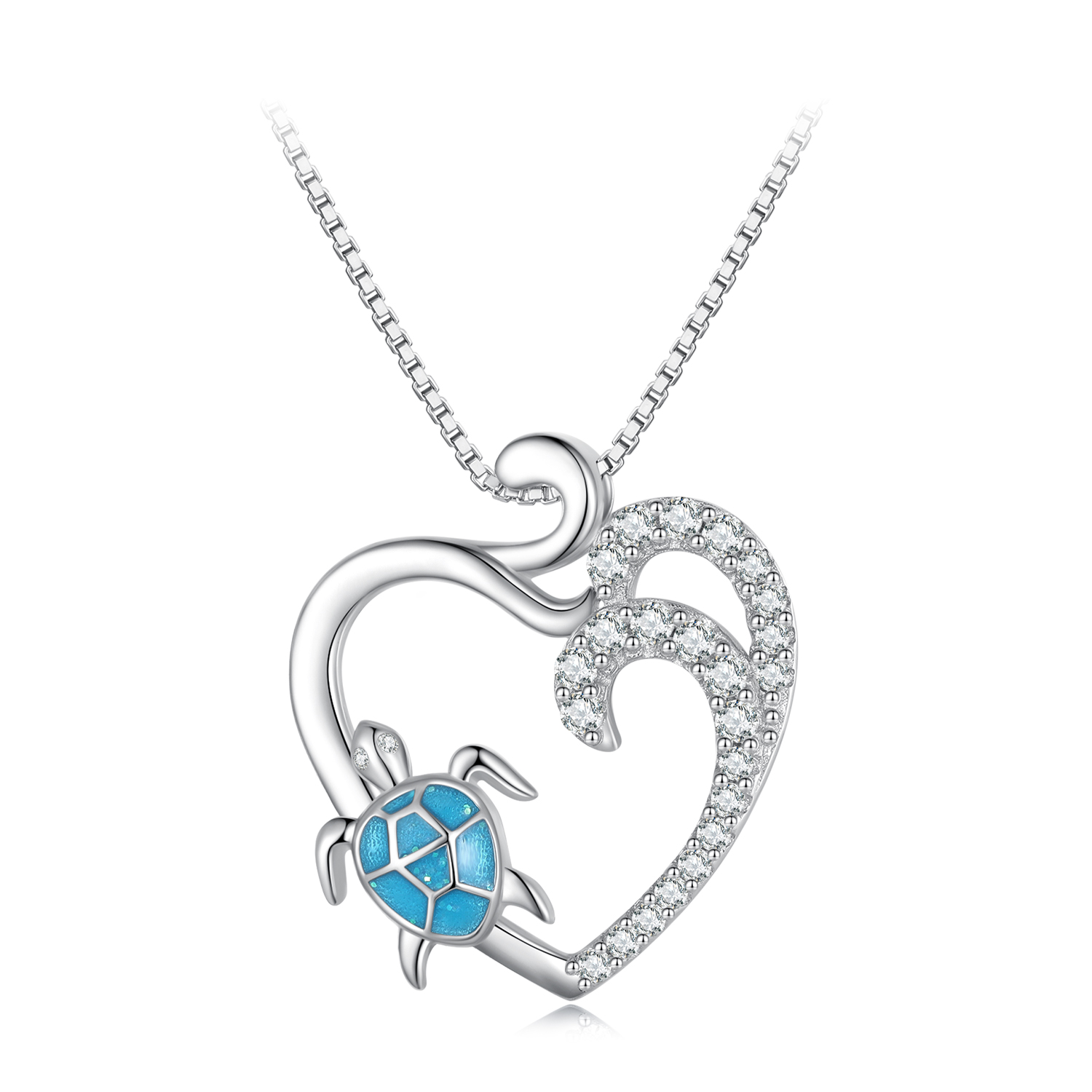 pandora style necklace with sea turtle scn499
