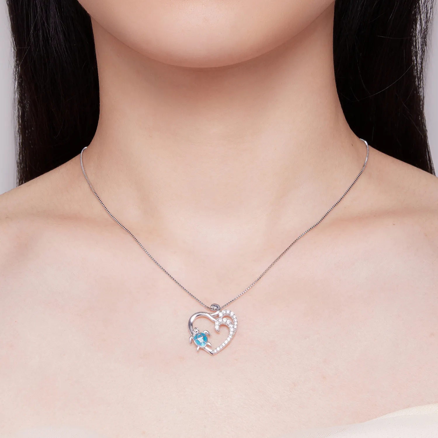 Pandora Style Necklace with Sea Turtle - SCN499