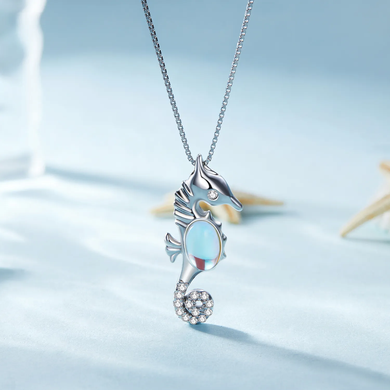 Pandora Style Necklace with Seahorse - BSN332