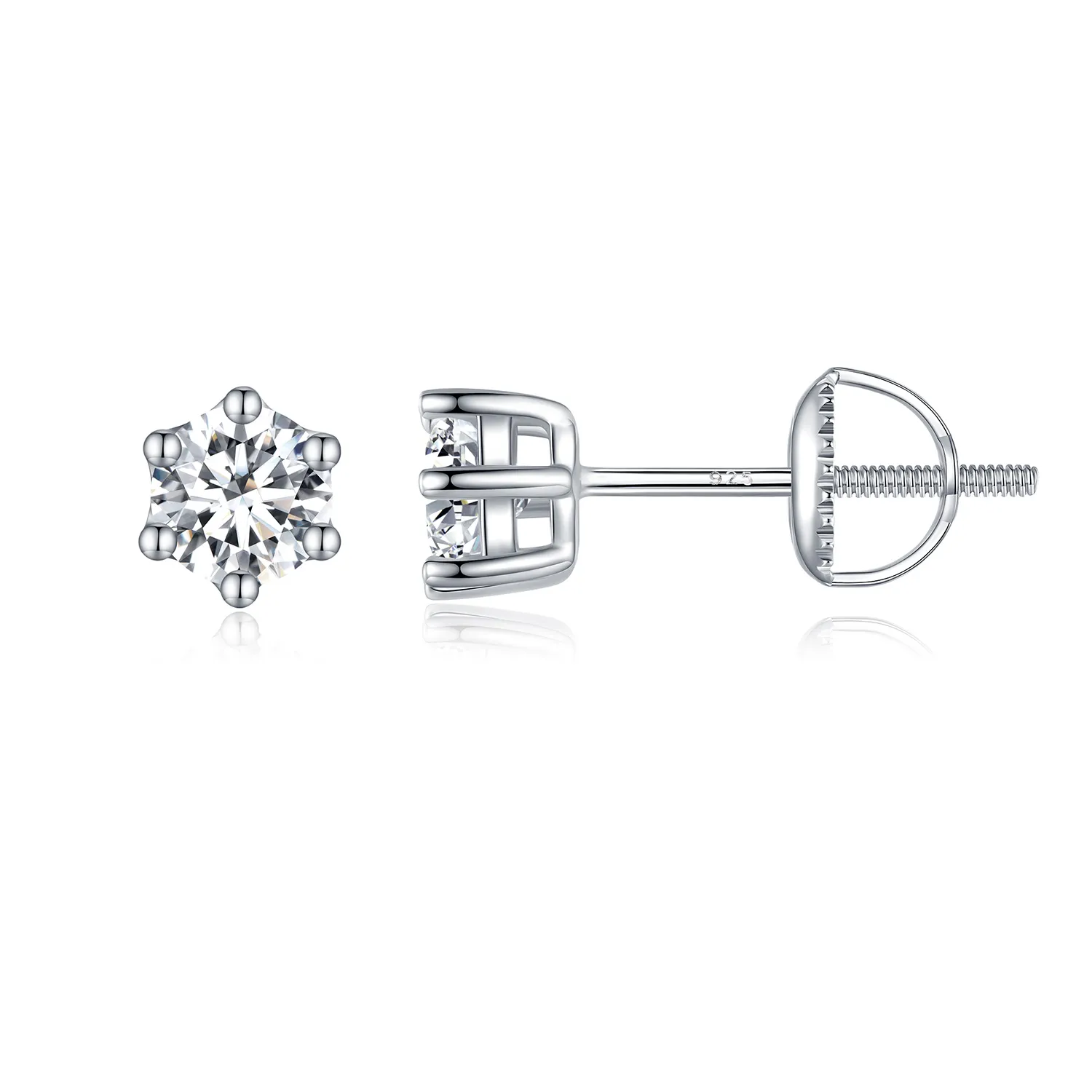 Pandora Style Shiny Zircon Stud Earrings - BSE615-4L