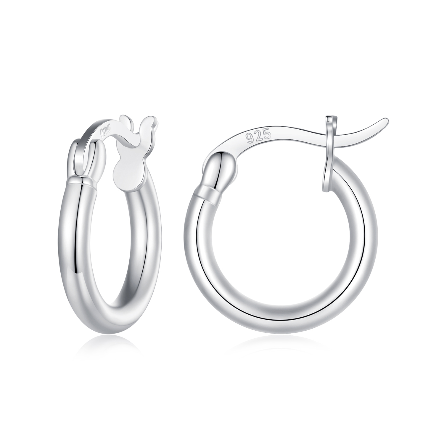 pandora style small circle hoops earrings sce1608 s