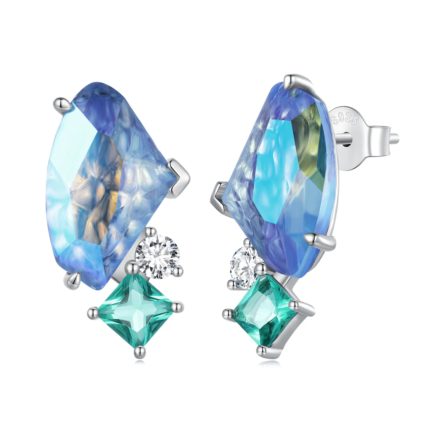 Pandora Style Summer Main Stone Stud Earrings - BSE839