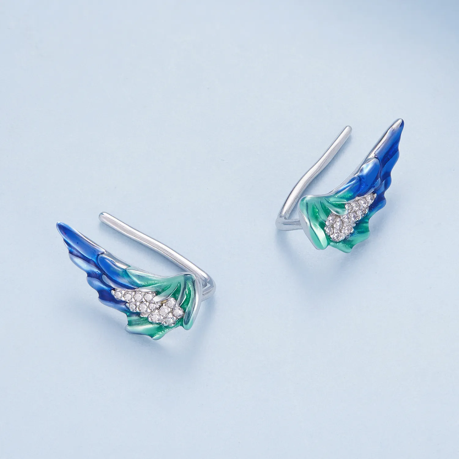 Pandora Style Wing Stud Earrings - BSE852