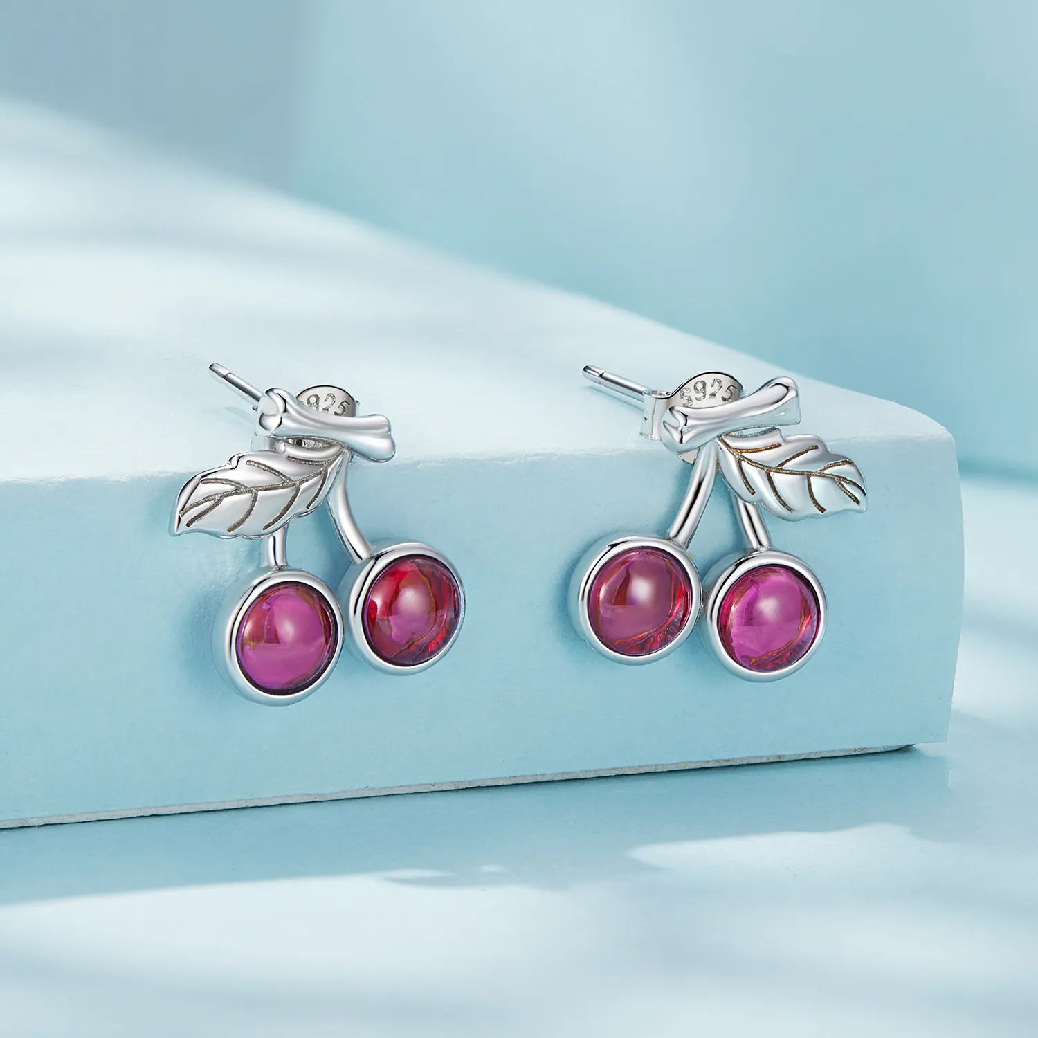 Pandora-style Cherry Stud Earrings - SCE1604