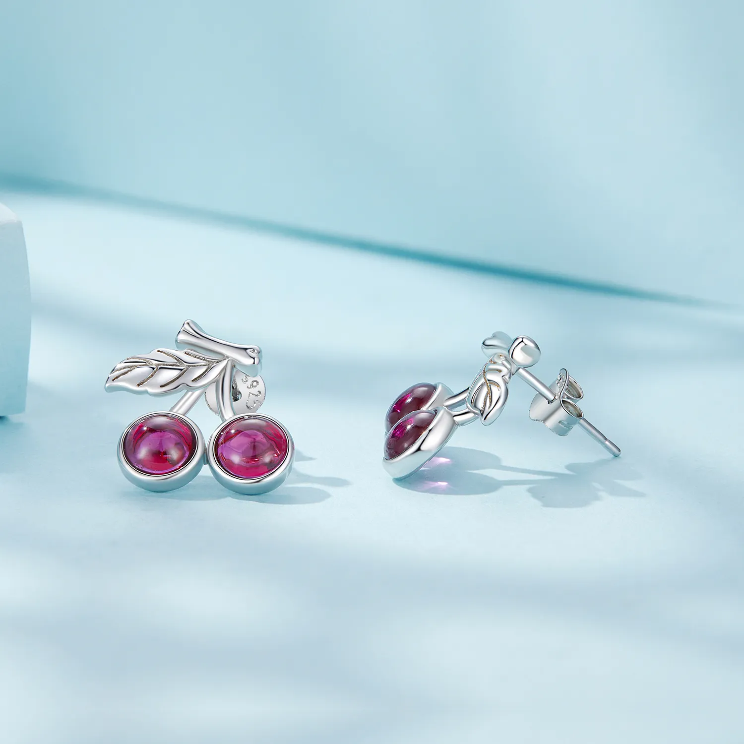 Pandora-style Cherry Stud Earrings - SCE1604