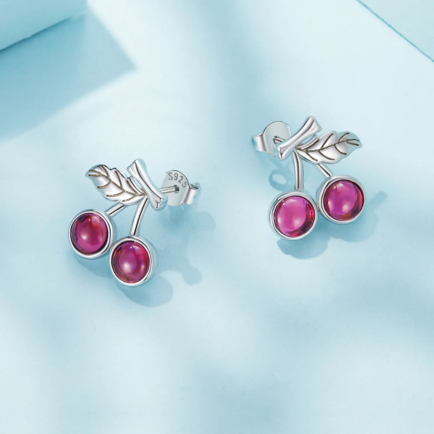 Pandora-style Cherry Stud Earrings - SCE1604