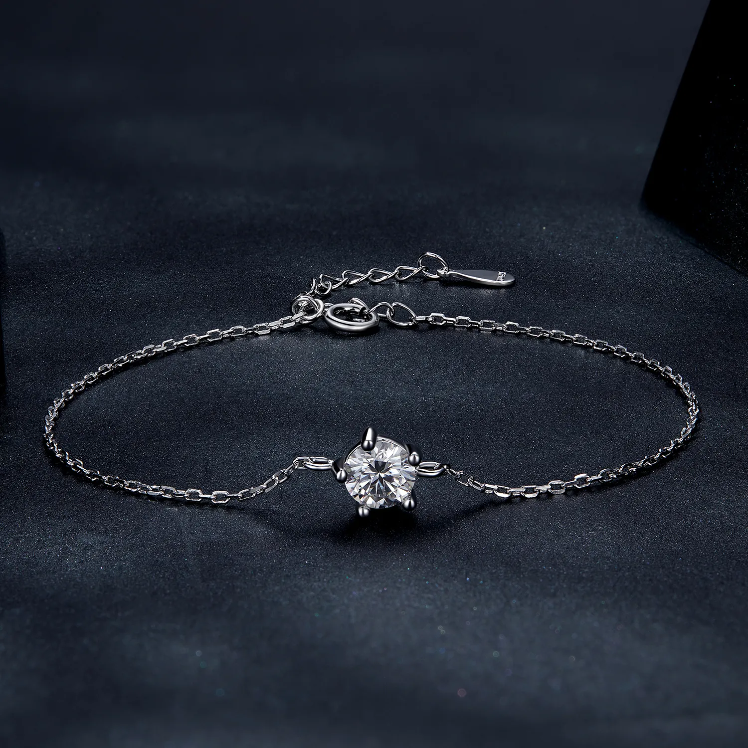 Pandora-style Sparkle Moissanite Bracelet - MSB001