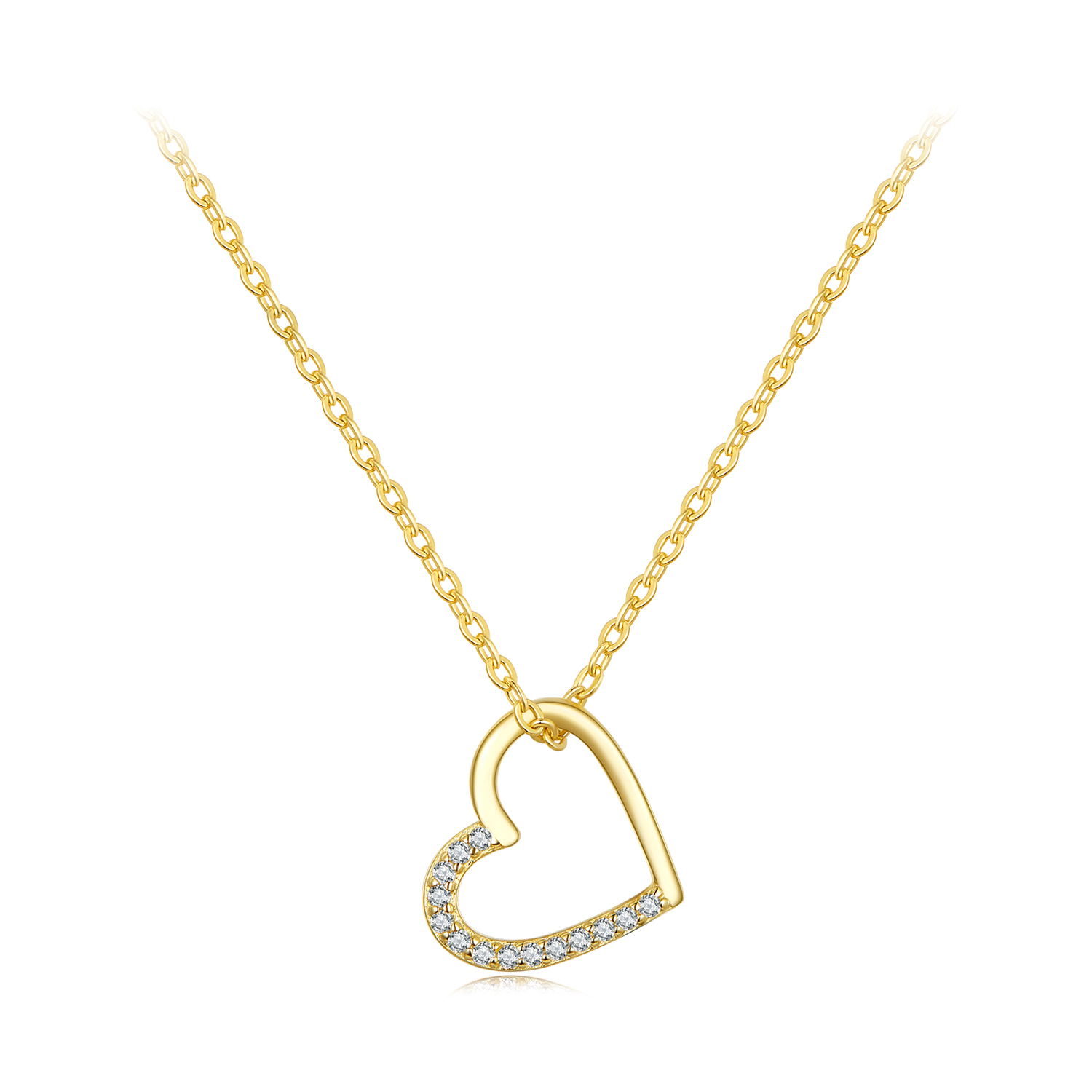pandora style 14k heart necklace scn347 b