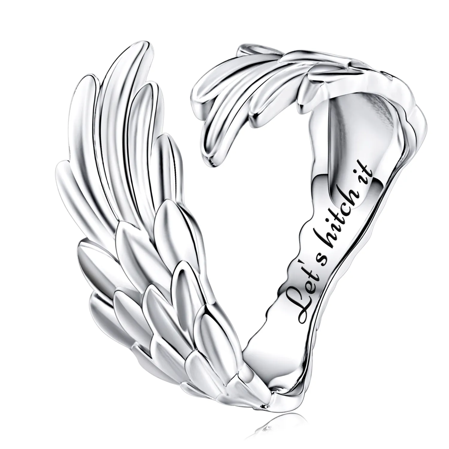 pandora style angel ring bsr322