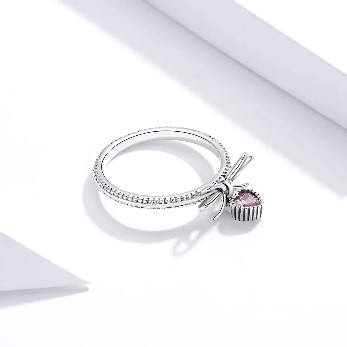 Pandora Style Bow Ring in Silver - SCR682