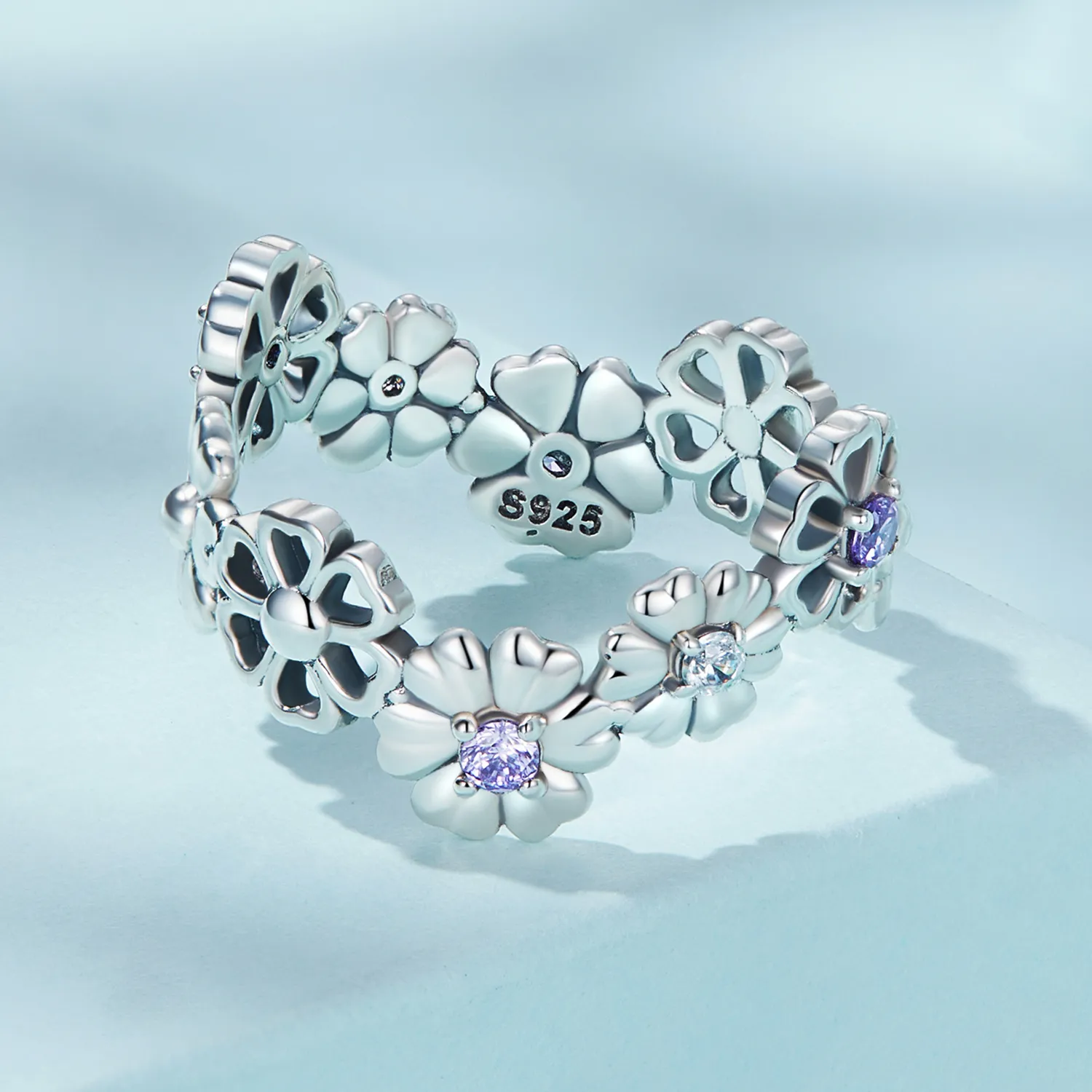 Pandora Style Daisy Chain Ring - SCR873