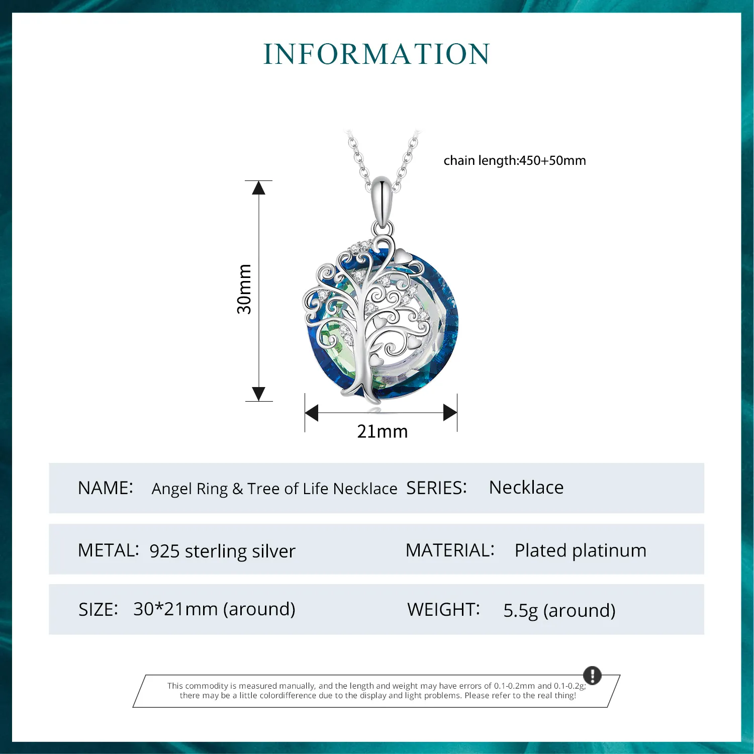 Pandora Style Family Circle Necklace - BSN315