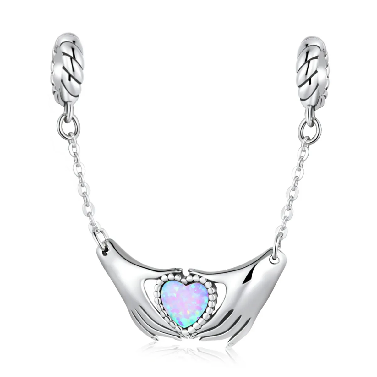 Pandora Style Family Heart Safety Chain - BSC597