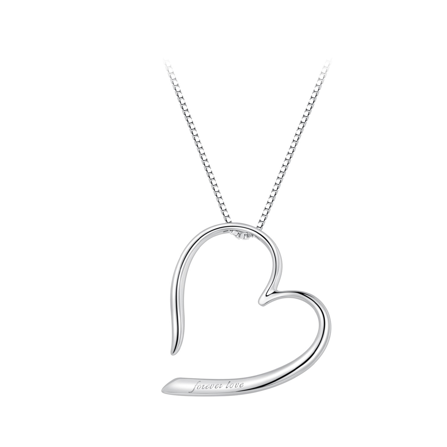 pandora style freehand heart necklace bsn341