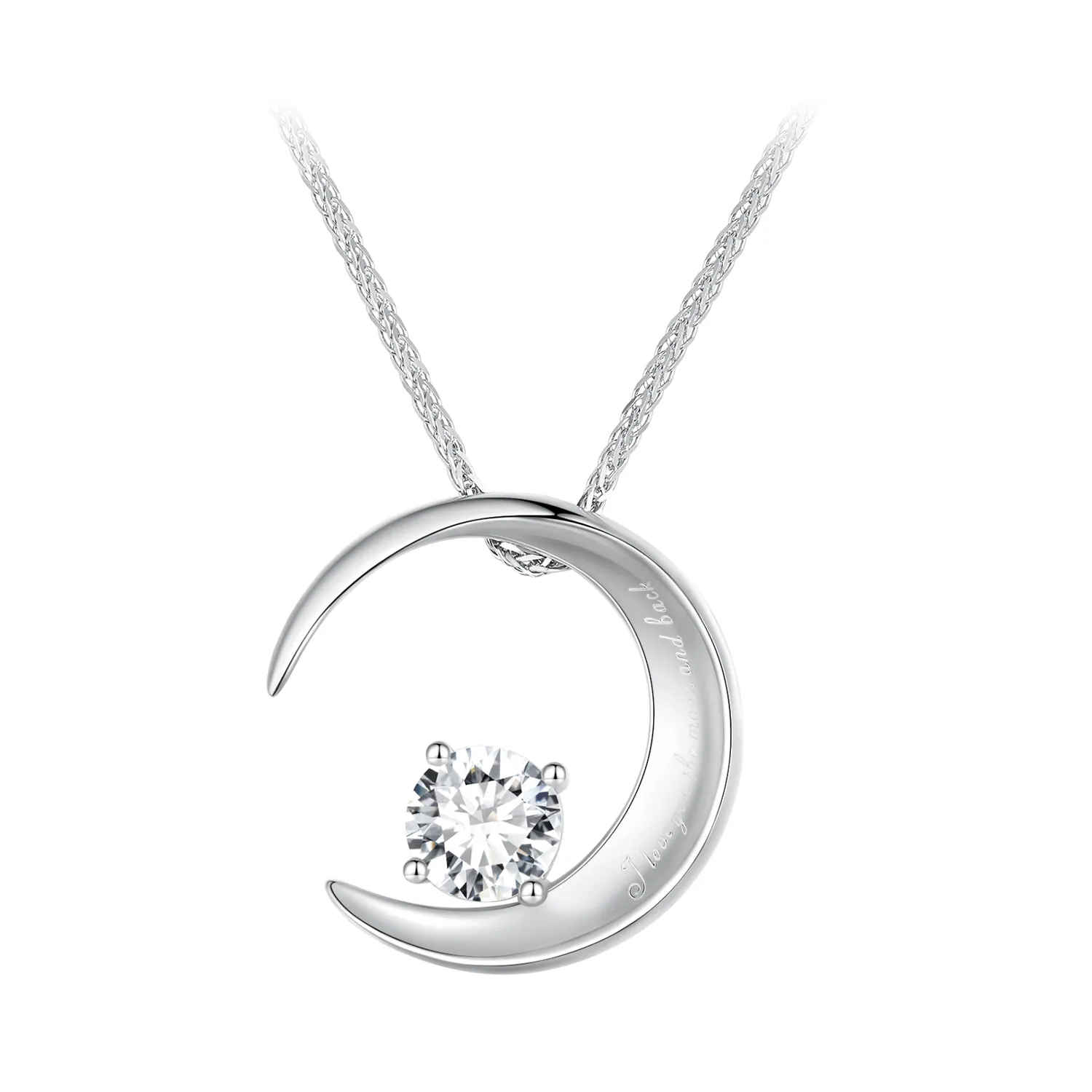 Pandora Style Moon Necklace - BSN311