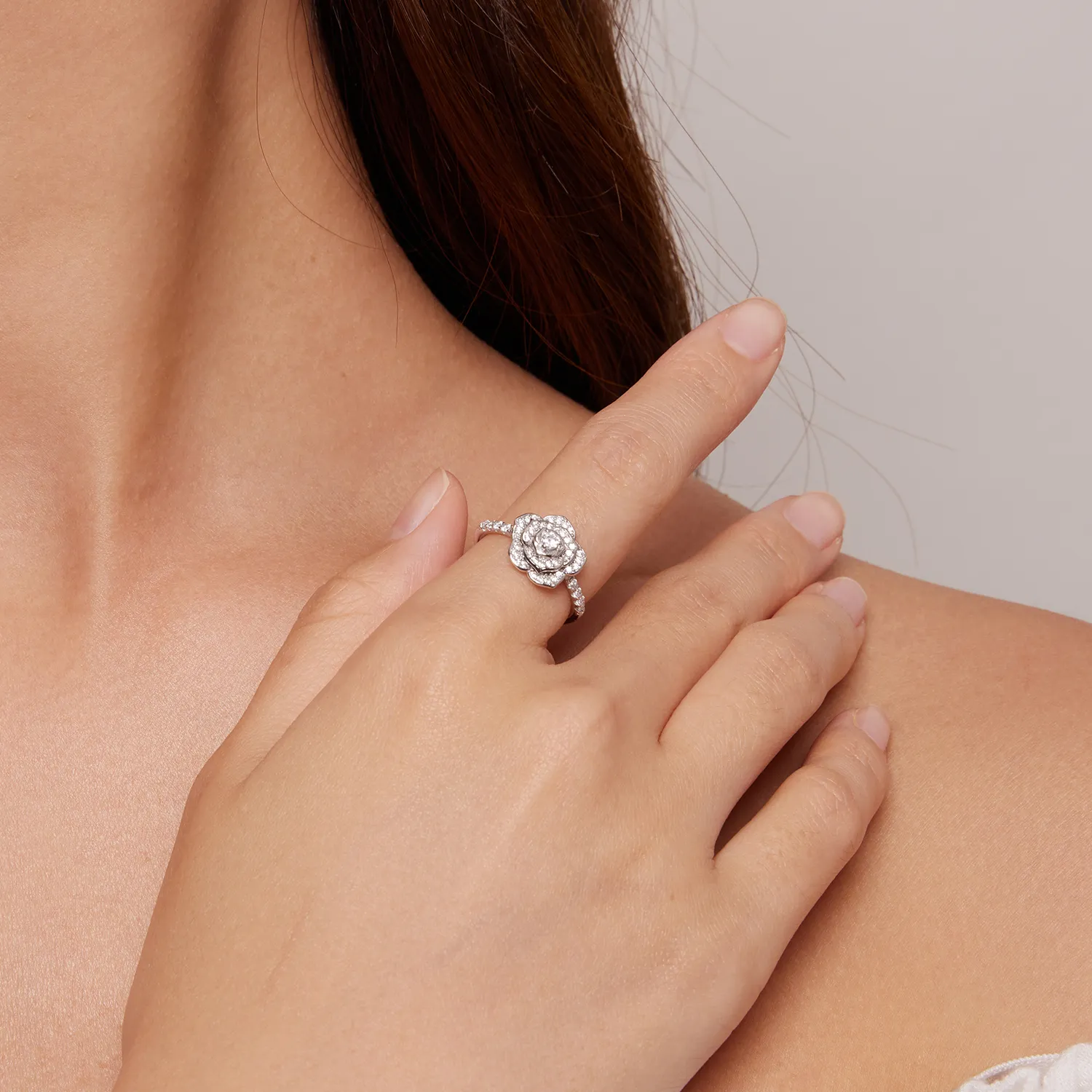 Pandora Style Rose Ring - BSR449