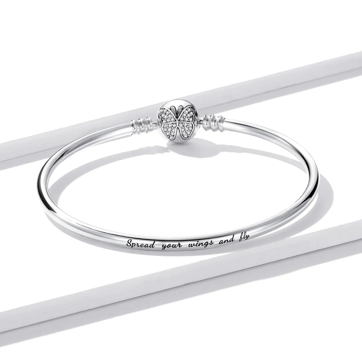 Pandora Style Silver Bangle - BSB084