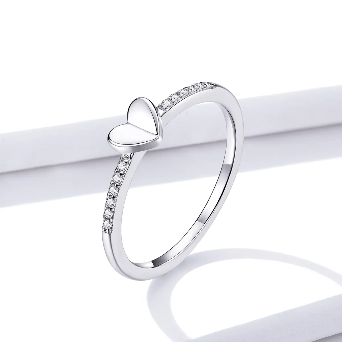 Pandora Style Sparkle And Hearts Ring - BSR121